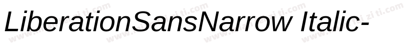 LiberationSansNarrow Italic字体转换